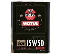 MOTUL 2100 15w50 2 Lt Huile Moteur Voitures et Motos Historic Semi-Synthétiques