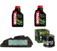 Motul 5100 10W30 Lot de 2 litres d'huile + filtre à huile HF+ filtre à air pour Honda SH 300