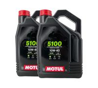 MOTUL 5100 SAE 10W-40 4T Huile de Moto Jaso MA2, Api Sm, Api Sl, 2x4 Litre