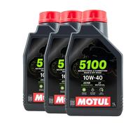 MOTUL 5100 SAE 10W-40 4T Huile de Moto Jaso MA2, Api Sm, Api Sl, 3x1 Litre