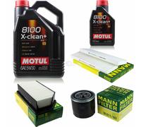 Motul 6 L 5W-30 huile moteur + Mann-Filter pour Hyundai i20 Pb Pbt 1.6 Crdi