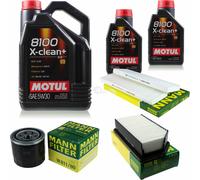 Motul 7 L 5W-30 huile moteur + Mann-Filter pour Hyundai i20 Pb Pbt 1.6 Crdi