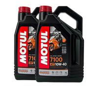 MOTUL 7100 SAE 10W-40 4T Huile de Moto Api Sp, Jaso MA2, 2x4 Litre