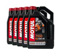 MOTUL 7100 SAE 10W-40 4T Huile De Moto API SP, JASO MA2, 5x4 Litres