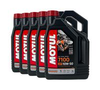 MOTUL 7100 SAE 10W-50 4T Huile De Moto API SP, JASO MA2, 5x4 Litres