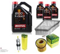 Motul 8 L 5W-30 huile moteur + Mann-Filter pour BMW 3er Cabriolet E93 330i 325i