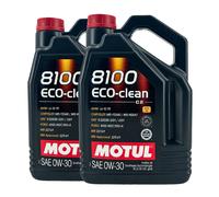 MOTUL 8100 Eco-Clean SAE 0W-30 Huile Ford WSS-M2C950-A, MB 229.61, 2x5 Litre