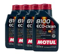MOTUL 8100 Eco-Clean SAE 0W-30 Huile Ford WSS-M2C950-A, MB 229.61, 4x1 Litre