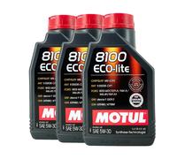 MOTUL 8100 Eco-Lite SAE 5W-30 Huile Moteur FIAT 9.55535-CR1, 3x1 Litre