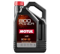 Huile moteur sport MOTUL 8100 POWER 5W30 - 100% synthèse - 5 Litres