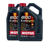 MOTUL 8100 X-Cess GEN2 SAE 5W-40 L'Huile De Moteur VW 502 00, 505 00, 2x5 Litre