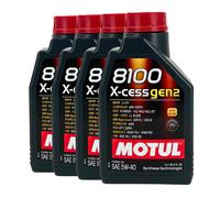 MOTUL 8100 X-Cess GEN2 SAE 5W-40 L'Huile De Moteur VW 502 00, 505 00, 4x1 Litre