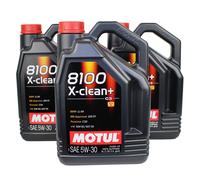 MOTUL 8100 X-CLEAN+ 5W-30 - 15 Litres (MB 229.51, BMW LL-04, VW 507.00/504.00)