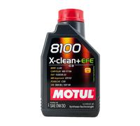 MOTUL 8100 X-Clean + Catherine SAE 0W-30 Huile VW 504 00, VW 507 00, 4x1 Litre