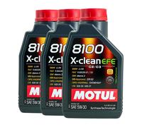 MOTUL 8100 X-Clean Catherine SAE 5W-30 Huile Opel OV0401547-G30, 3x1 Litre