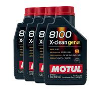 MOTUL 8100 X-Clean GEN2 SAE 5W-40 Huile BMW Longlife-04 MB 229.52, 4x1 Litre