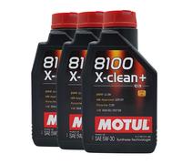 MOTUL 8100 X-Clean+ SAE 5W-30 Huile Moteur PORSCHE C30, VW 504 00, 3x1 Litre