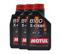 MOTUL 8100 X-Clean SAE 5W-40 Huile MB 229.51, Renault RN0710, 3x1 Litre
