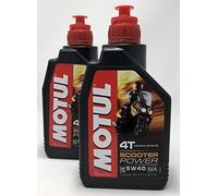 Motul acete Moteur Moto 4 Temps Scooter Power SAE 5 W-40 ma, 2 litres (2 x 1 Lt)