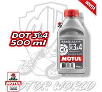 MOTUL DOT 3&4 Liquide De Frein Auto Moto 500 Ml 100% Synthétique DOT 4