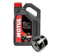 Motul Duo Service de vidange d'huile 7100 4T 10W-40 synthétique 4 litres + Filtre à Huile OC574