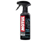 Motul E1 Wash & Wax 102996 Spray nettoyant sans Eau et Cire protectrice 400 ML