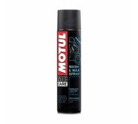 Motul E9 Wash & Cire Spray - Produit Polissant Sans Eau Pour Moto / 400 ML Spray
