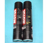 Motul graisse lubrifiant CHAIN LUBE FACTORY LINE C4 400ml + chain clean C1 400ml