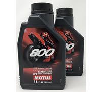 Motul Huile moto 2t - 104041 800 2T Factory Line Road Racing, 2 litres (2 x 1 Lt)