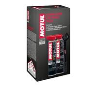 Motul - Kit d'entretien Chaîne Moto Tout-Terrain - Compatible O-Ring, X-Ring, Z-Ring - Nettoyant MC Care Chain Clean C1 400ml + Lubrifiant MC Care Chain Lube Off Road C3 400ml + Brosse Non Abrasive