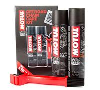 Motul Kit d'entretien de chaîne lubrifiant + Brosse pour Moto Tout-Terrain