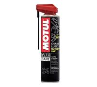 Motul Lubrifiant chaîne moto Factory Line C4 - Aérosol blanc 400 ml - O-Ring/X-Ring/Z-Ring