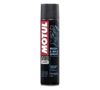 Motul - Nettoyage à Sec pour Tous Les Types de Moto et de Surfaces - Aérosol - Nettoie et Fait Briller Plastiques et Peintures - MC Care Wash & Wax Spray E9-400 ML