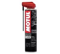 Motul - Nettoyant Chaîne Moto Aérosol - Dégraissant Extrême pour Motos Routières et Tout-Terrain - Compatible O-Ring, X-Ring, Z-Ring - Évaporation Très Rapide - MC Care Chain Clean C1-400 ML