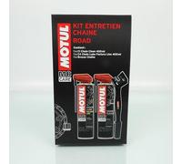 Motul Pack Entretien Chaine c1+c4 Road (aerosol 400ml x2+Brosse Nettoyage)