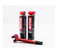 MOTUL - Pack Entretien Chaîne pour Moto - Nettoyant Chaîne 400ml C1 + Graisse lubrifiante 400ml C2 + Brosse