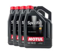 MOTUL Spécifique 948B SAE 5W-20 Huile Moteur STJLR.03.5004, 4x5 Litres