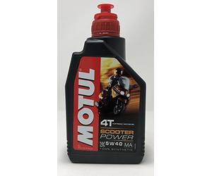Motul24 Bidon de 1 litre d'huile Motul Scooter Power 4T 5W40 MA 100 % synthétique pour moteurs 4 temps
