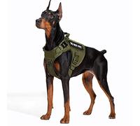 Motusamare Gilet de dressage pour chien de service en nylon Molle résistant à l'eau - Harnais tactique K9 réglable et confortable avec poignée (camouflage) (M, vert ranger)