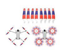MotuTech 4 Paires 6030F Hélices pour DJI Mini 4 Pro/Mini 3 Pro Propellers Lames Low Noise Faible Bruit 8 PCS (Bleu-Blanc-Rouge)