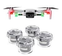 Motutech 4 pcs Lampes Vol de Nuit pour DJI Mini 4 Pro Mini 3 Pro Mavic 3 Mavic 3 Cine AIR 2S FPV Mini 2 Air 2 Air Mavic Pro 2 Clignotants Colorés Feux d'avertissement Veilleuse Lampe Lumiere