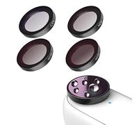 MotuTech 4 Pièces Jeu de Filtres CPL ND8 ND16 ND32 pour Insta360 GO2 Caméra Objectif Protection Ensemble de Filtres Polarisants à Densité Neutre