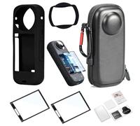 MotuTech 6 en 1 kit de Protection pour Insta360 X4 Sacoche Sac Portable et étui en Silicone Capuchon d'objectif Protecteur d'écran Insta 360 One X4 Accessoires