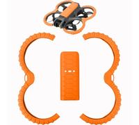 MotuTech Anneaux de Protection Pare-Chocs + Protection du Dos pour DJI Avata 2 TPU Guards pour Protection d'Hélice Propeller Guard Accessoire (Orange - Ensemble)