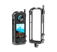 MotuTech Cadre en Métal pour Insta360 X3 Frame Cage Aluminum Montage 2 Cold Shoe Kit d’Expansion 1/4" Trou de Vis Connecteur Universel pour Fixation Suppot
