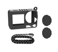 MotuTech Etui de Protection + Capuchon d'Objectif pour DJI Osmo Action 5Pro Protection pour Caméra d'action Protecteur Housse en Silicone Anti-Rayures Accessoires (Noir)