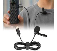 MotuTech Microphone Lavalier Clip-on Type C pour Insta360 X4 / X3/Insta360 One X2/Insta360 One RS/Insta360 One R/OSMO Action 3/DJI Action 2 1.5M Fil (pour INSTA360 X4)