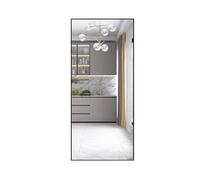 MOTUZP Miroir Arc Pleine Longueur 180 x 80 cm sur Pied de Dressing, Cadre en Alliage d'aluminium, Verre trempé
