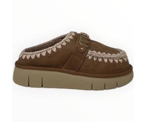 Mou - Bottes Clog Bounce Logo Métal - Femme - Chaussures - Brun - Taille: 37 EU