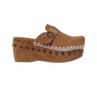 Mou - Bottines à Talon Compensé en Peau de Mouton - Femme - Chaussures - Brun - Taille: 36 EU